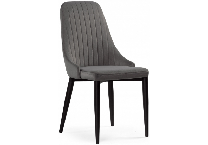 Стул на металлокаркасе Kora dark gray / black (47x57x89). 