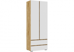 Шкаф Элла ШК 01 белый / дуб крафт золото (80,2x46x210)