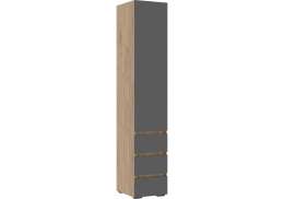 Шкафы Элла ПН 03 серый графит / дуб крафт золото (40x46x210)