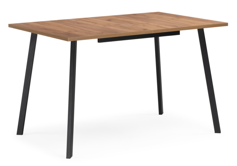 Стол деревянный Кортни 117 (157) x 77 дуб крафт золотой / черный матовый (77x75). 