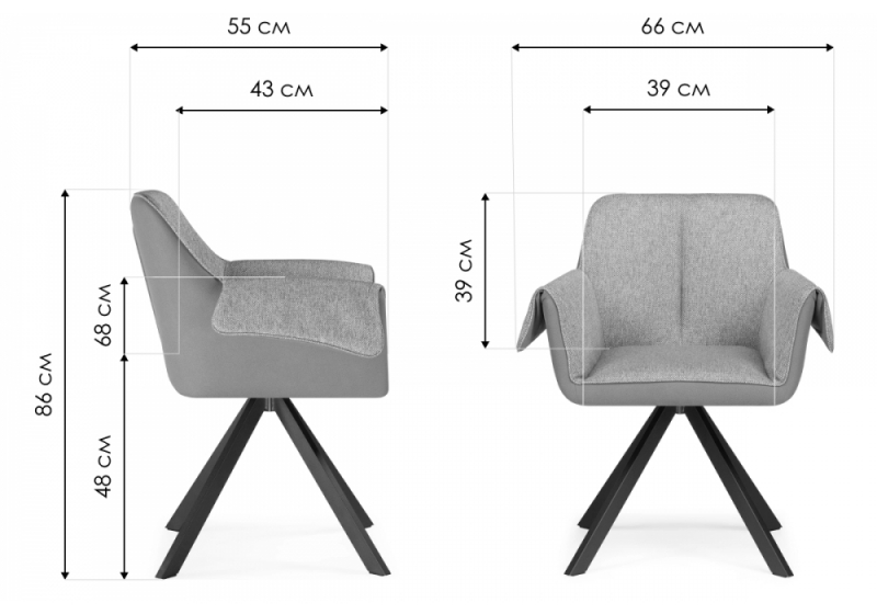 Стул на металлокаркасе Каита neptun 35 / flex 754 / черный (66x55x86)