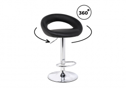 Барный стул Oazis black / chrome (51x50x77)